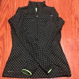 Nike Pro Polka Dot Half Zip Dri Fit Athletic Top
